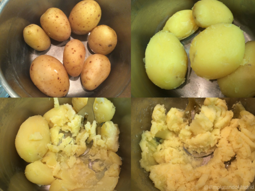 Preparando el puré de patatas