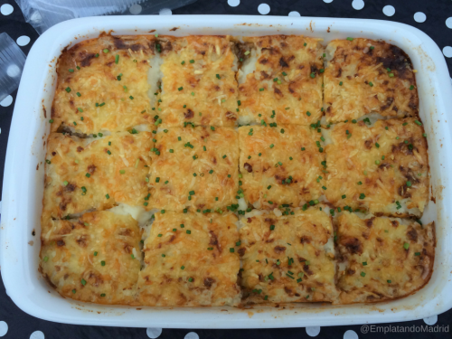 Shepherds Pie cortado en porciones