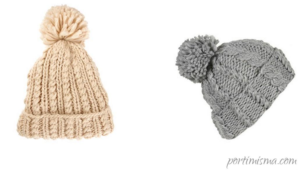 por ti misma gorro pompón gris beige invierno frío tutorial DIY
