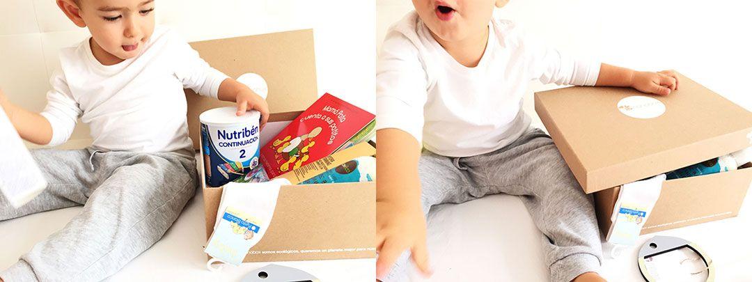 Nonabox octubre-Bebé abriendo la canastilla