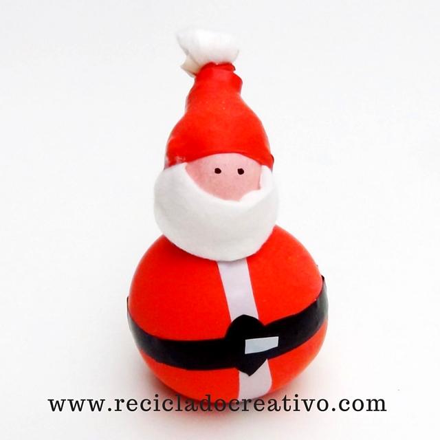 Muñeco de nieve y Papá Noel - Snowman and Sant Nicolas - Manualidad con globos y sal. Balloons and salt.