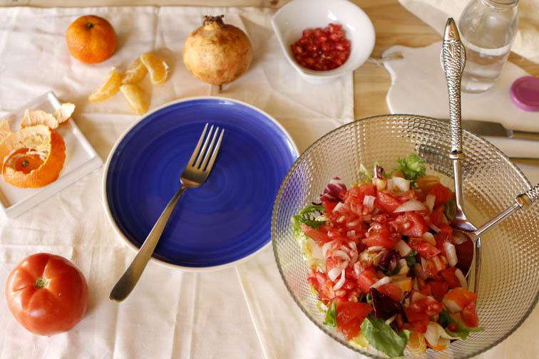 Ensalada con granada y naranja 17