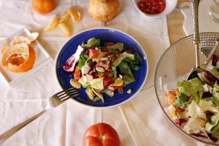Ensalada con granada y naranja 18