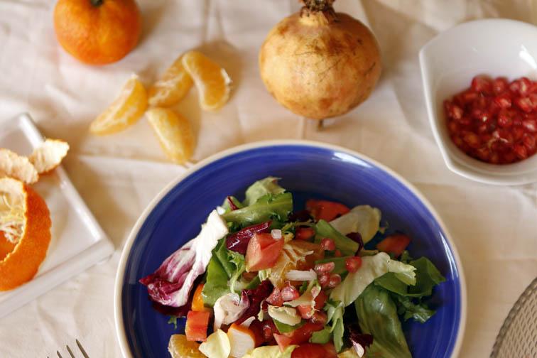Ensalada con granada y naranja 21