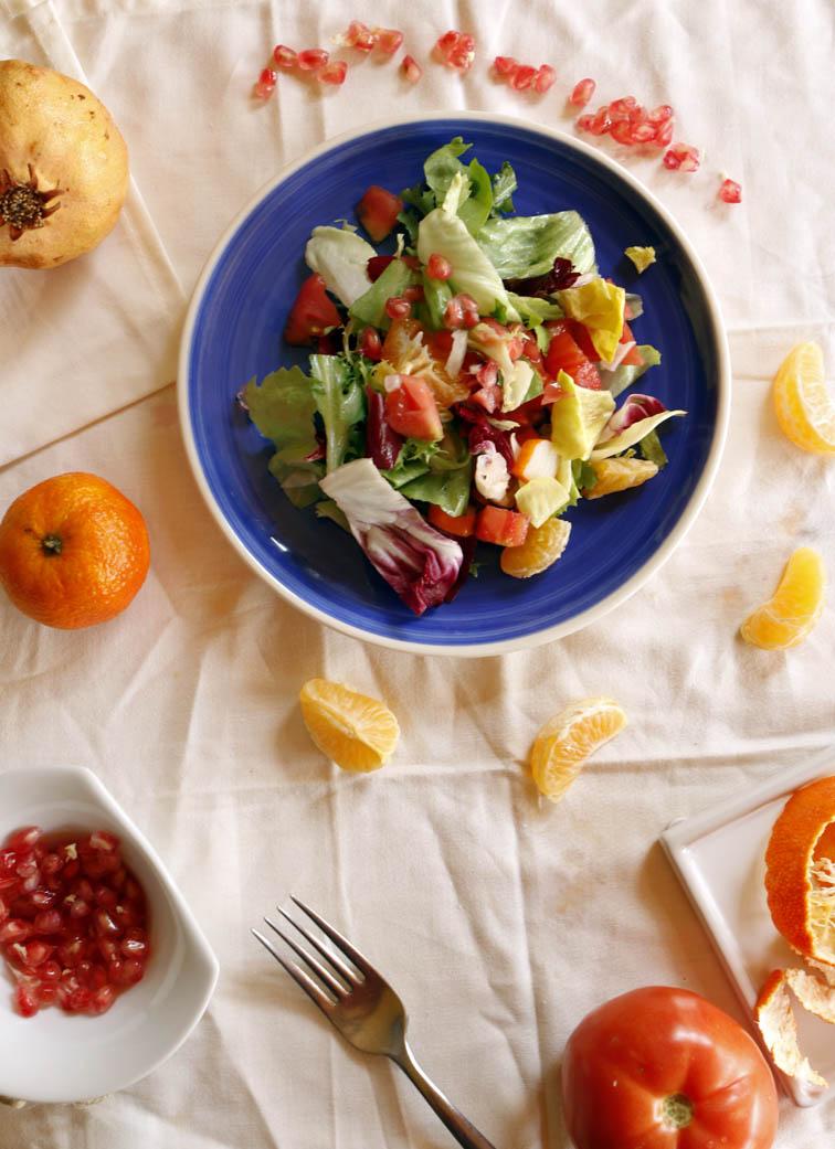 Ensalada con granada y naranja 52