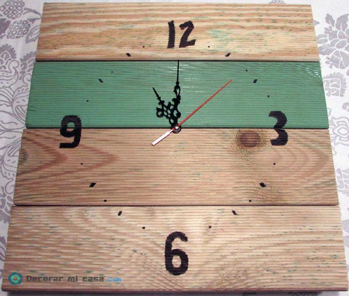 Diy reloj con madera