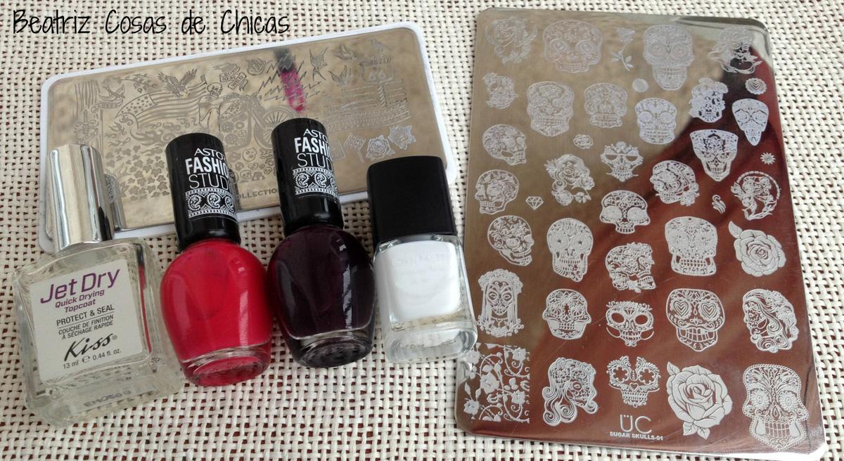 Esmaltes de Astor y Placa Sugar Skulls de Uberchicbeauty.4