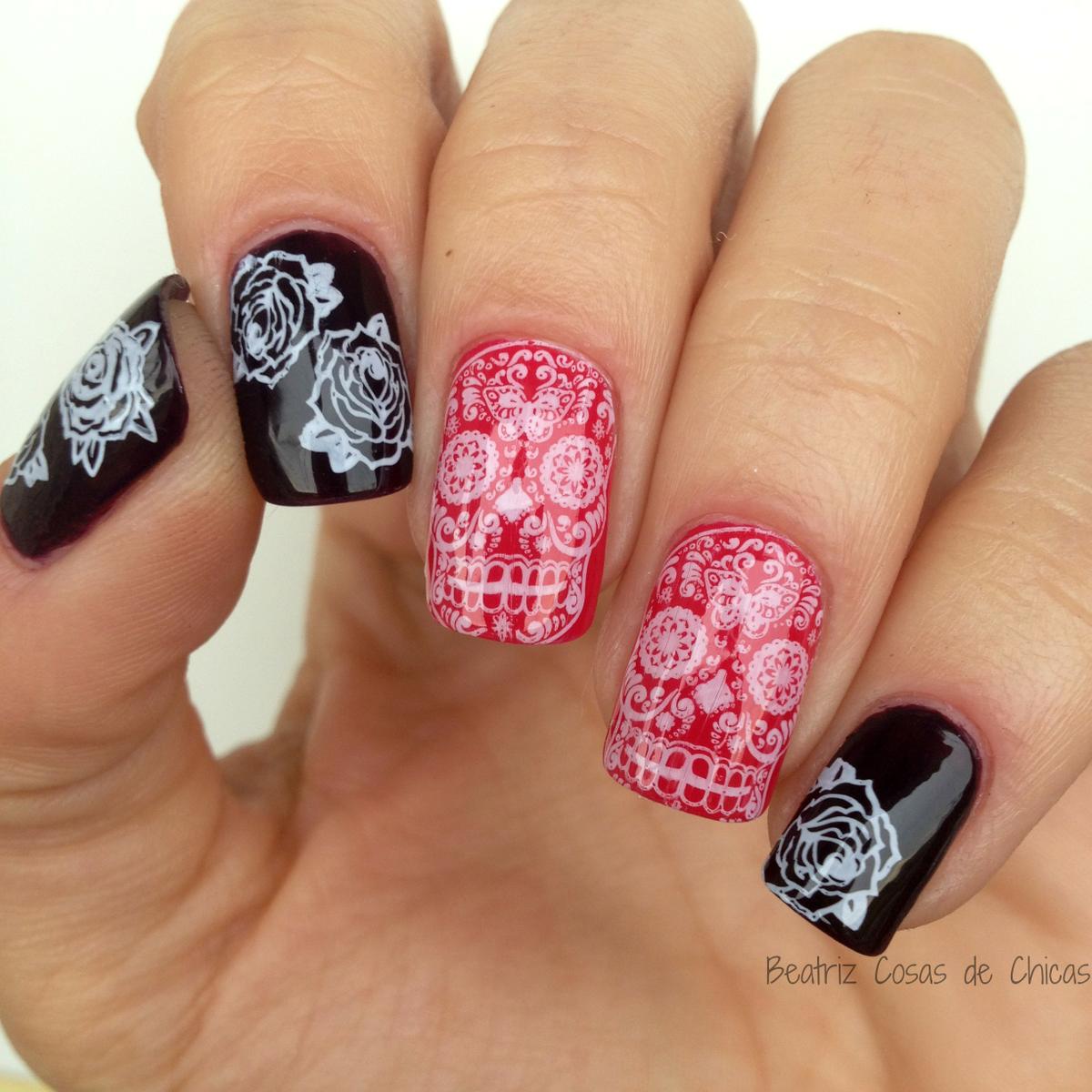 Esmaltes de Astor y Placa Sugar Skulls de Uberchicbeauty.1