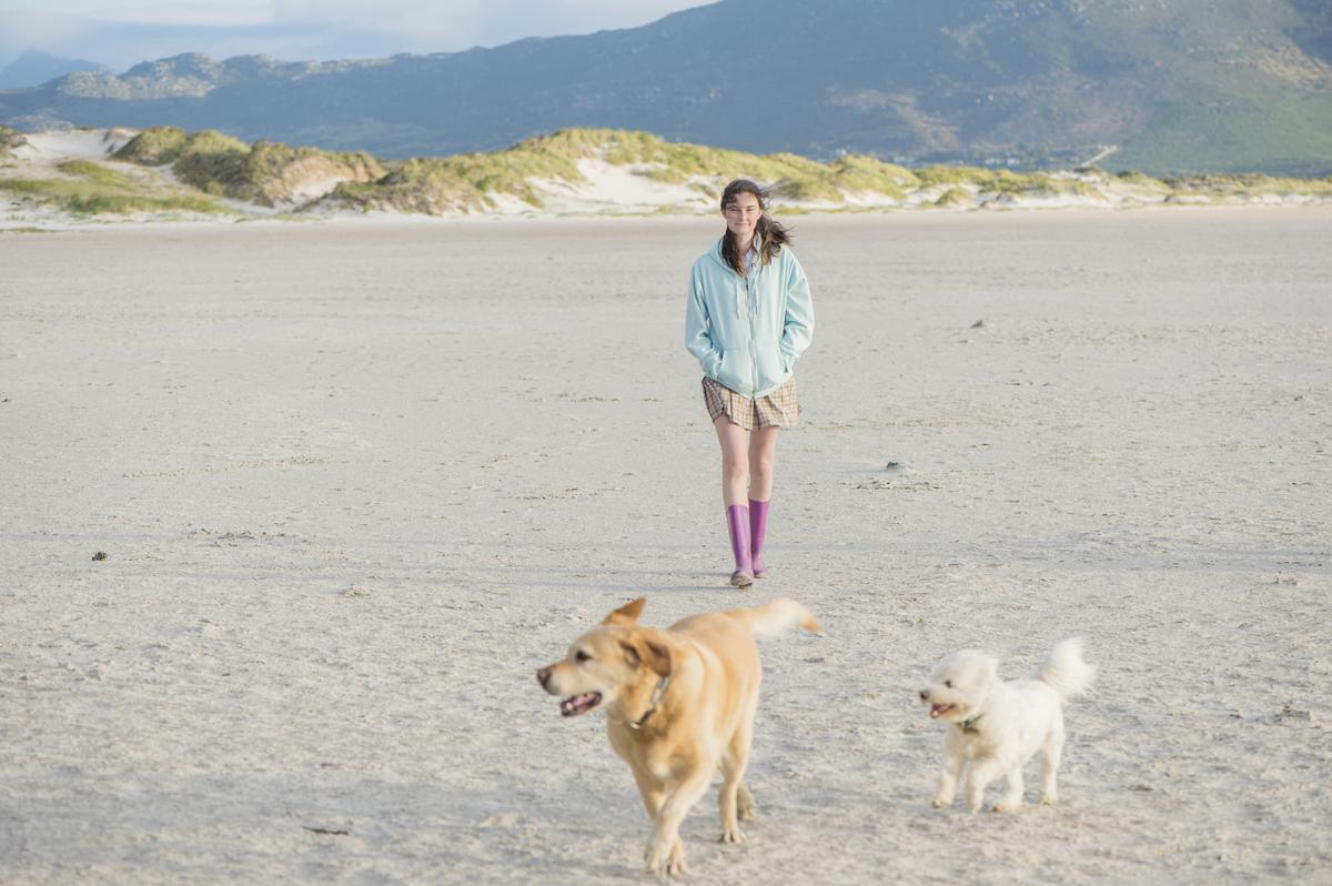 Shannon Prentice på stranden i Noordhoek utanför Kapstaden.