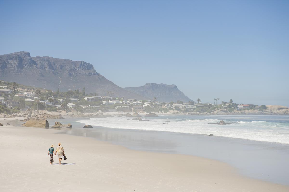 Clifton beach Kapstaden.