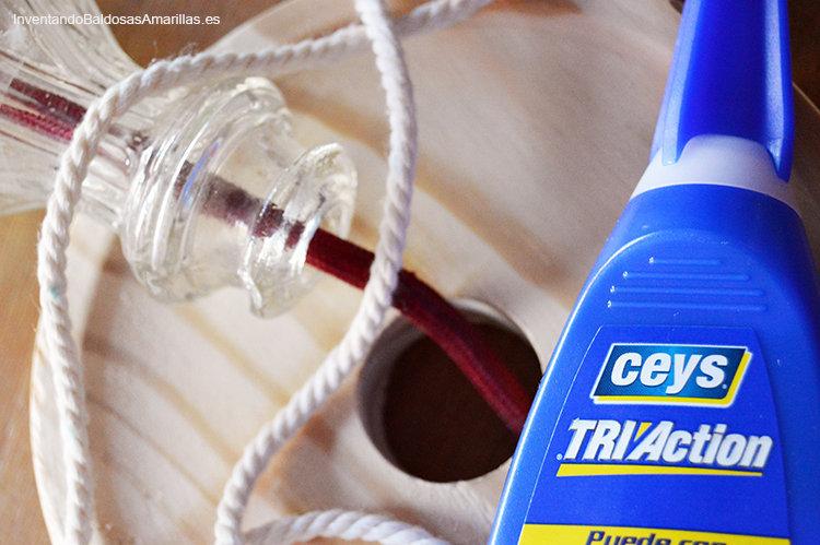 materiales lampara vintage 