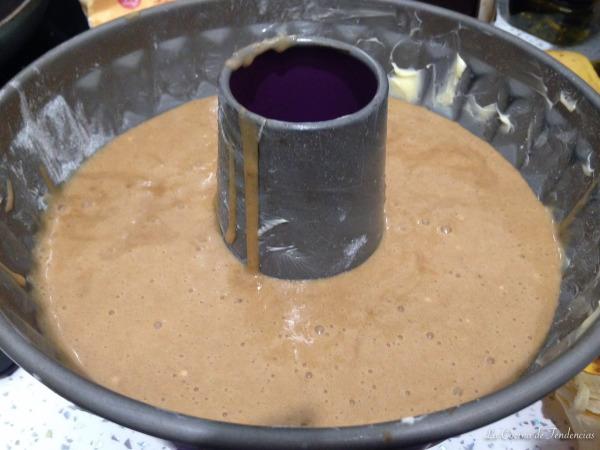 bundt cake de chocolate y plátano