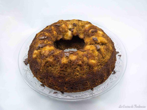 bundt cake de chocolate y plátano