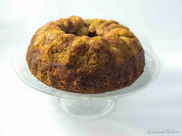 bundt cake de chocolate y plátano