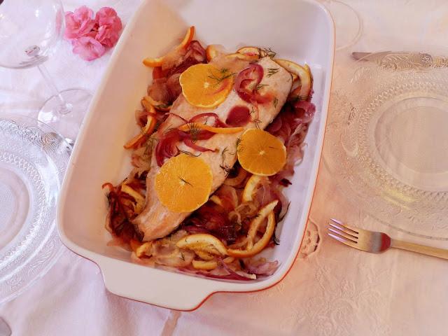 salmon al hinojo y la naranja