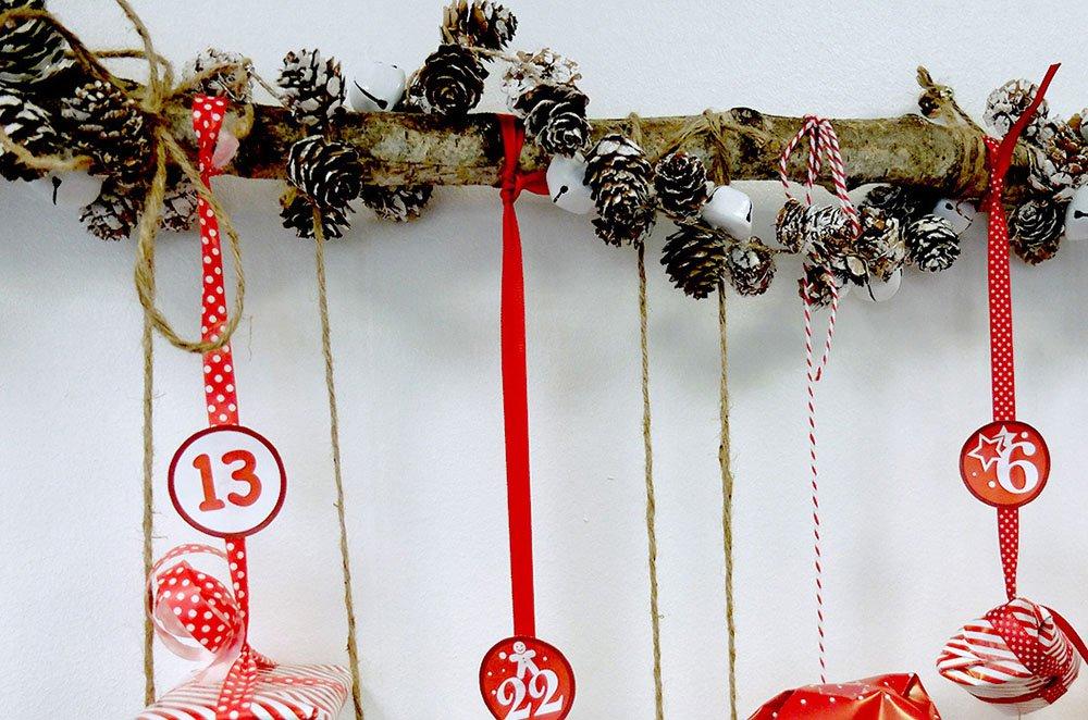 calendario de adviento DIY colgar paquetes maisons