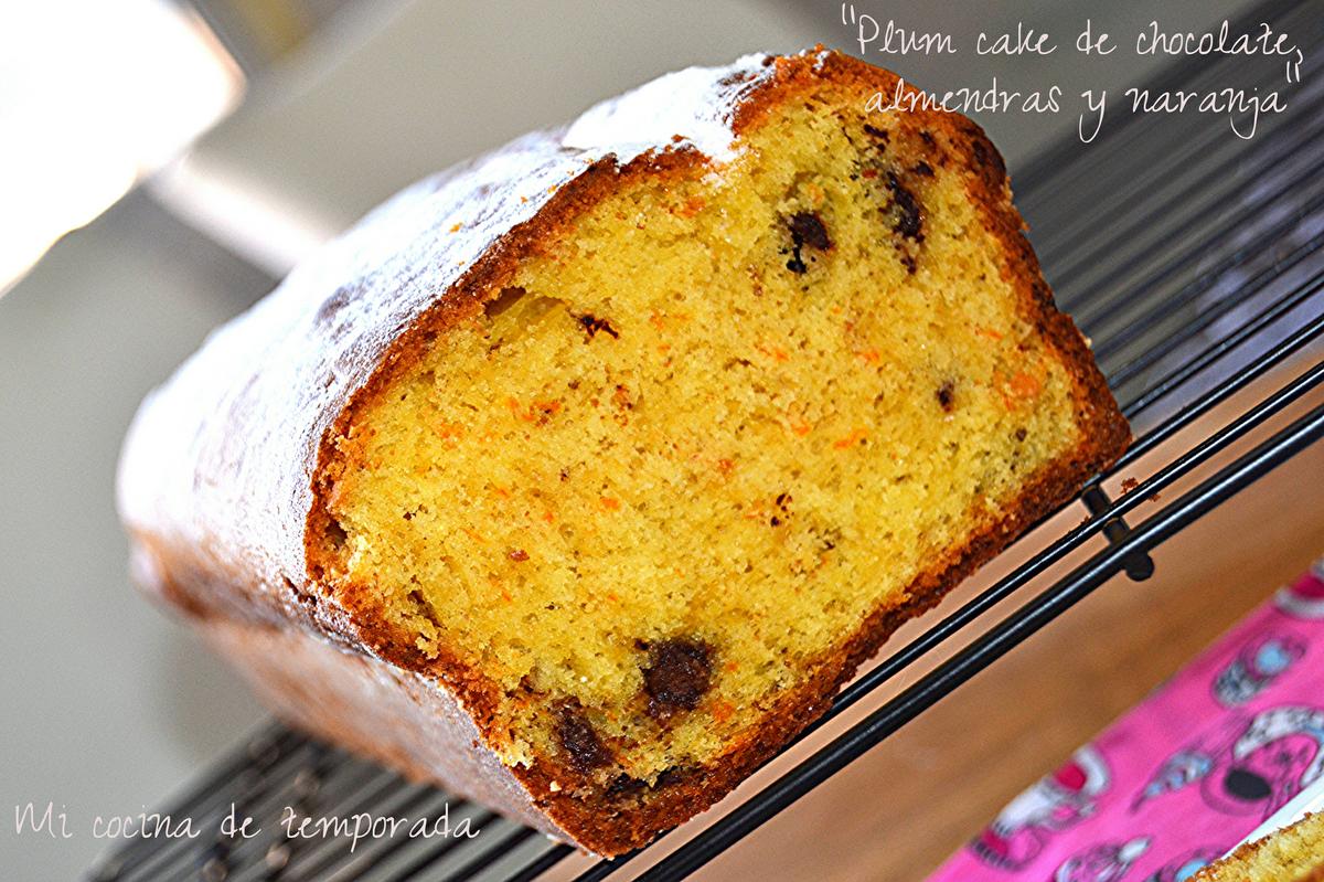 Plum cake de chocolate, almendras y naranja Cocina