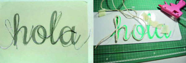 Marco con palabra de cuerda