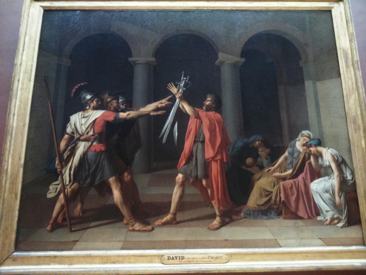 Juramento de los Horacios, 1784, Jacques Louis David