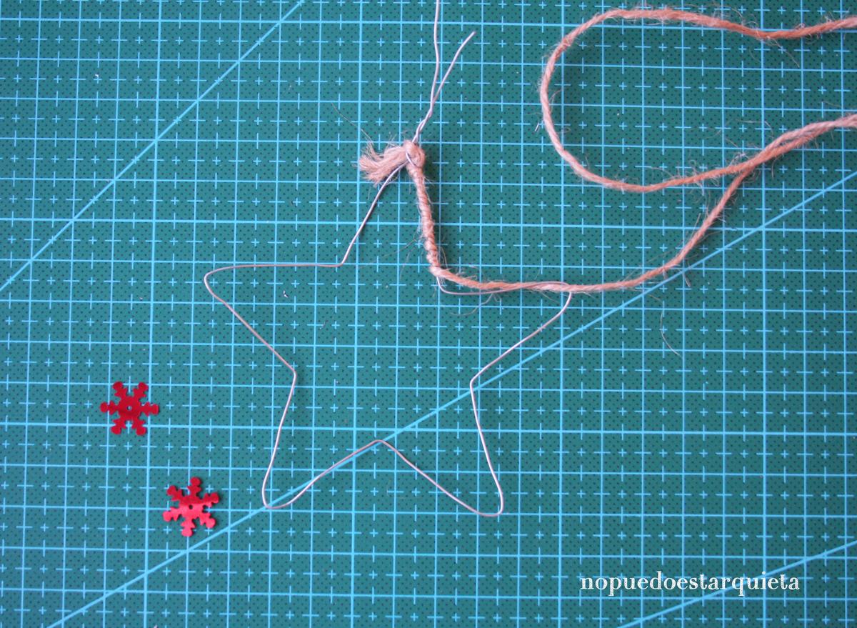 Adorno de navidad handmade. Estrella diy. Christmas.