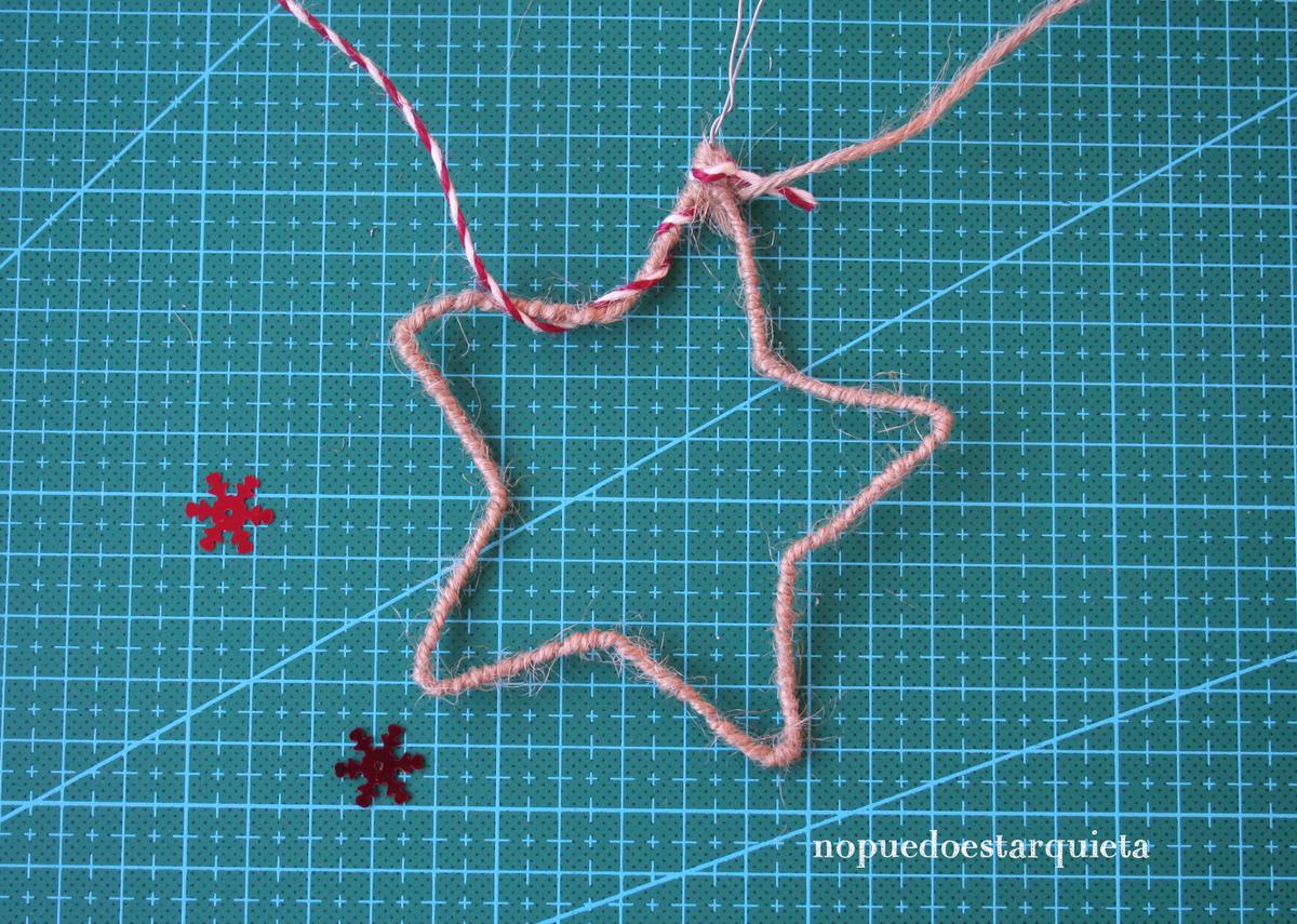 Adorno de navidad handmade. Estrella diy. Christmas.