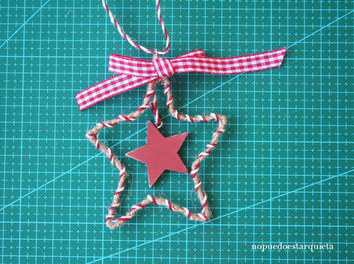 Adorno de navidad handmade. Estrella diy. Christmas.