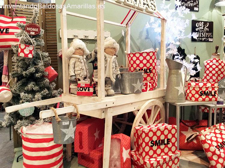 adornos navideños rojos y blanco 