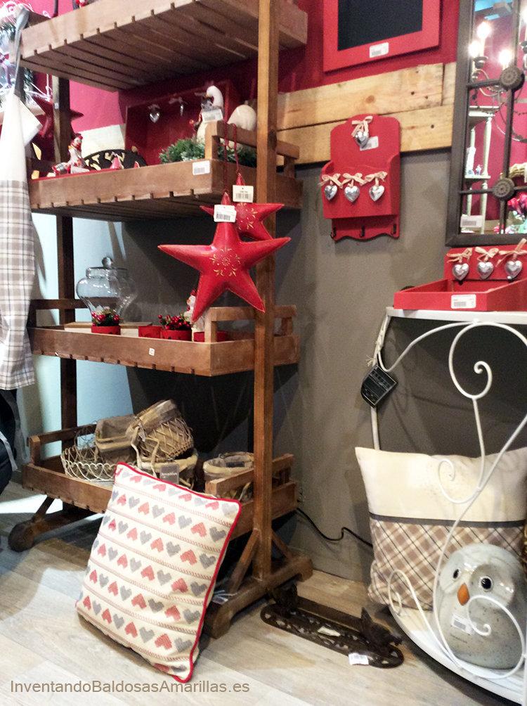 adornos navidad estrellas rojas.