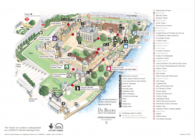 Mapa de la Torre de Londres