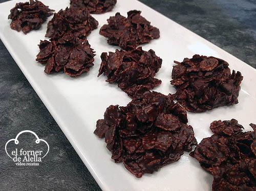 Bombones crujientes de corn flakes