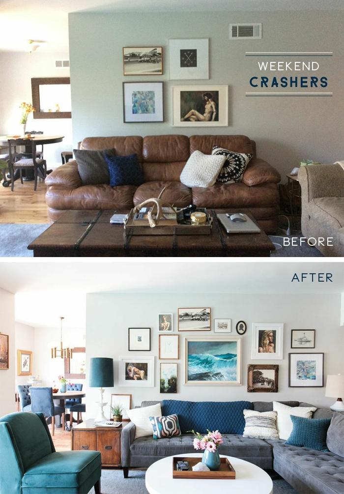 El antes y después de un salón azul (11)