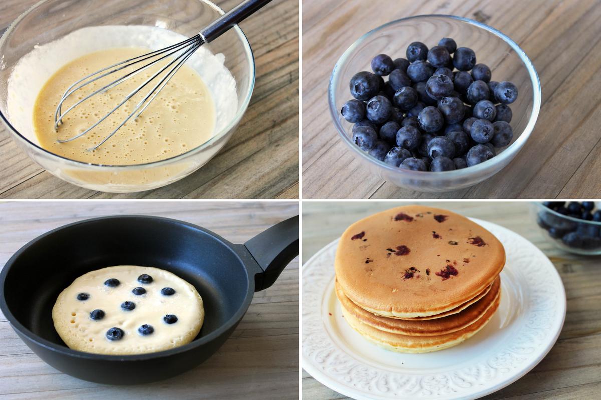 COMO HACER TORTITAS AMERICANAS CON FRUTA RECETA_ PASO A PASO