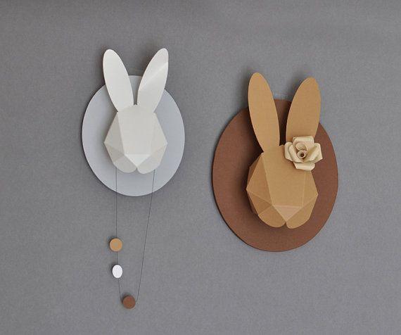 manualidad origami conejo de papel trofeo