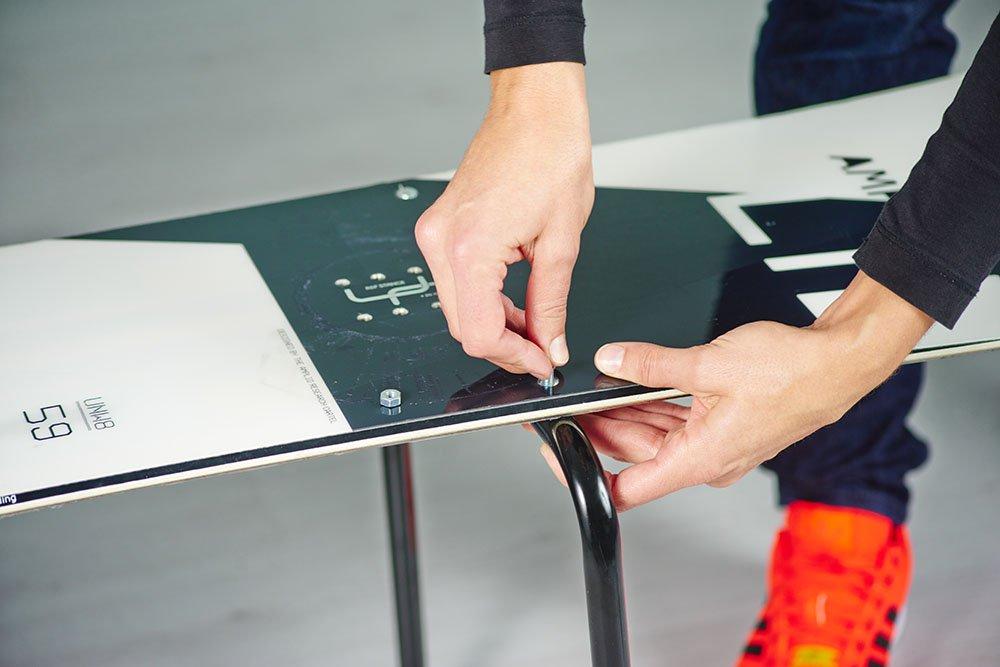 mesa de centro original mesa snow atornillando