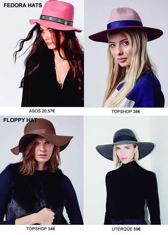 Tendencia, tres accesorios indispensables esta temporada,FEDORA Y FLOPPY HAT