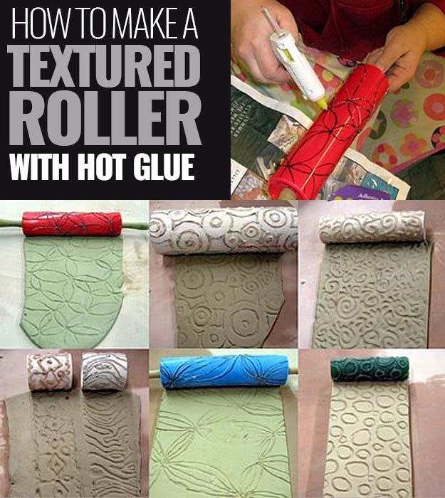 Make-a-textured-roller-with-Glue-Gun