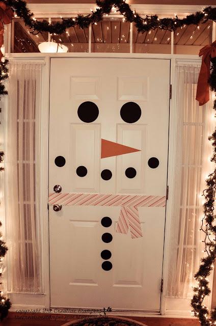 Puerta muñeco de nieve Navidad