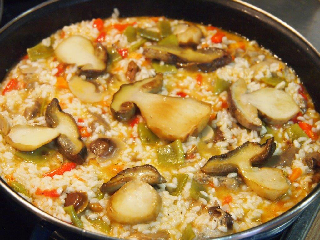 Arroz de verduras boletus