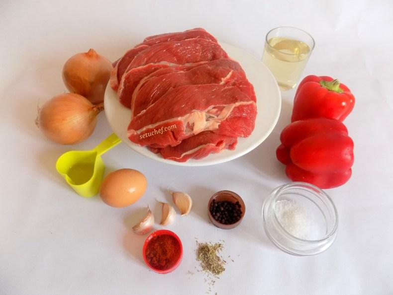 Ingredientes relleno de ternera empanada