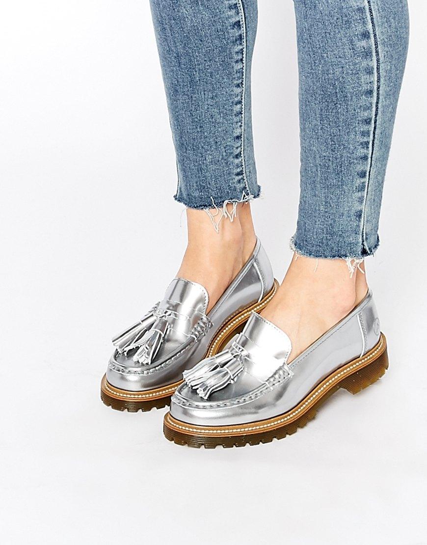 Mocasines plateados de Asos