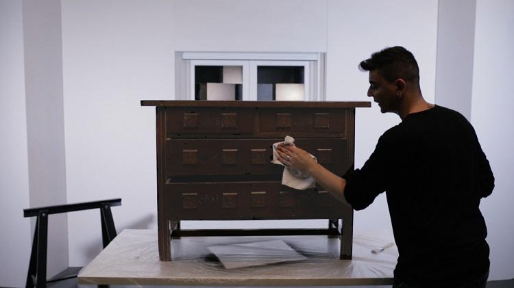 Comoda vintage con chalk paint spray 11