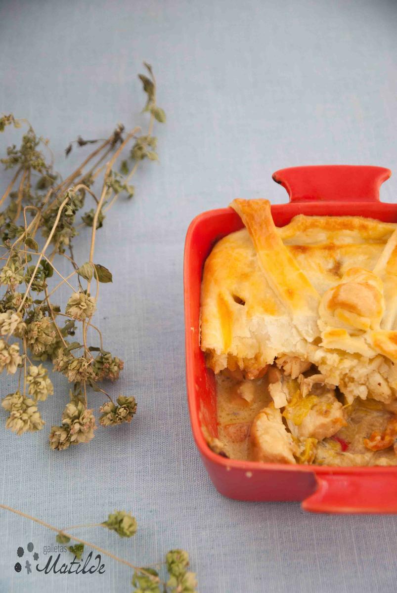 Chicken pie, pastel de pollo