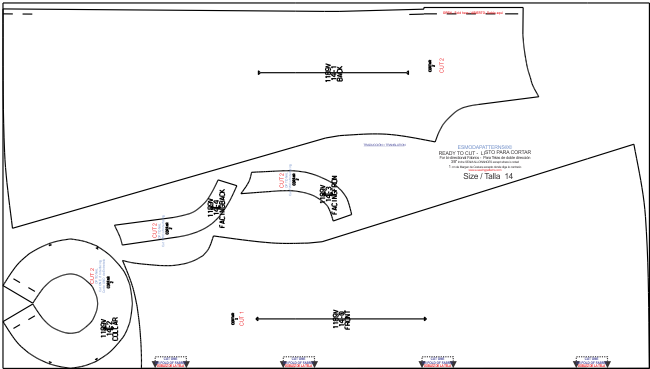Descarga gratis los moldes de precioso vestido de ocasion de cuello tipo collar 
