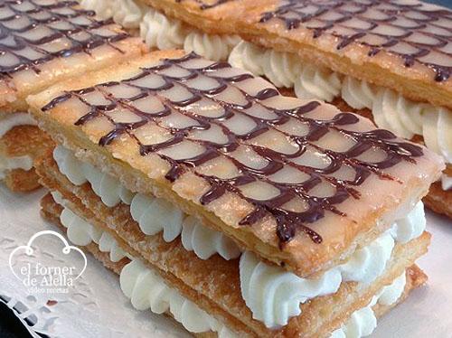 Milhojas de Nata (crema de leche)