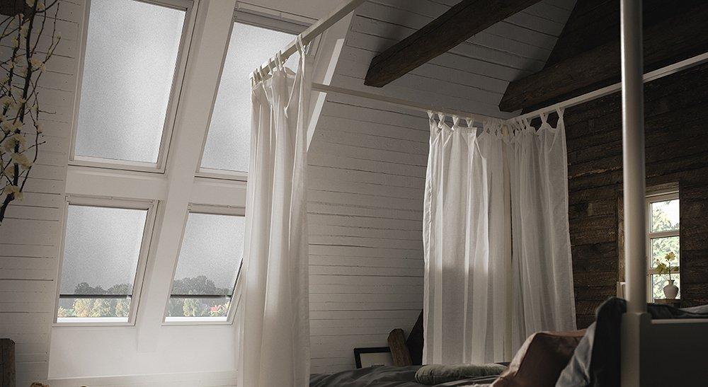 decoración campera dormitorio velux