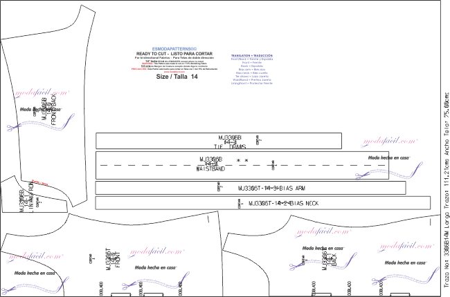 Descarga gratis los moldes de conjunto deportivo de Top y Short 