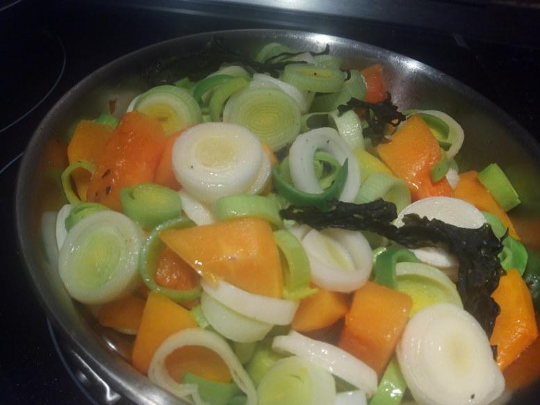 paté de calabaza y puerro con wakame