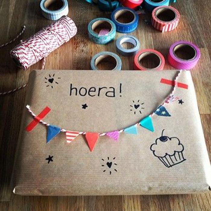 papel kraft con dibujos