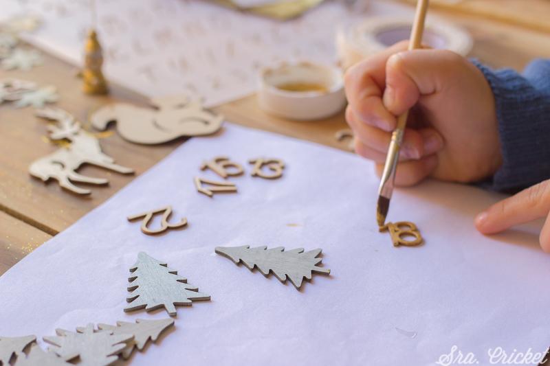 manualidad navideña calendario adviento