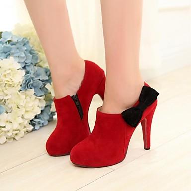 Botas de tacón rojas